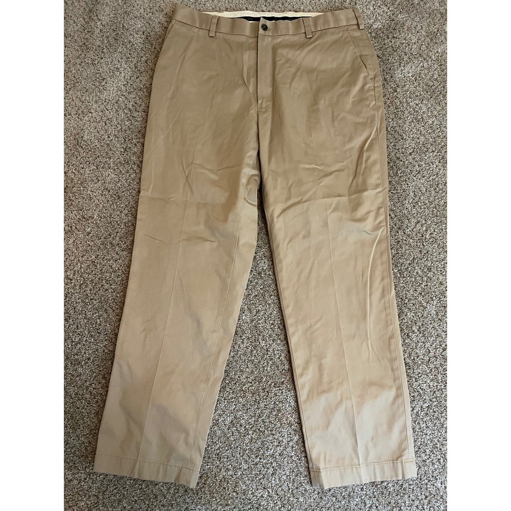 Brooks Brothers Men Chino Pants 37x30 Khaki Advantage Clark Fit Stretch Tan
